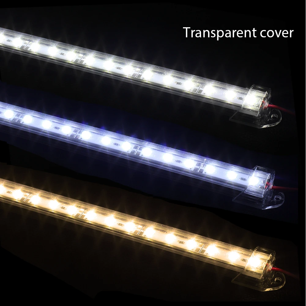 LED Bar Lights White Warm White Cold White DC12V 5630 5730 LED Strip LED Tube with U Aluminium Shell + PC Cover 5pcs/lot