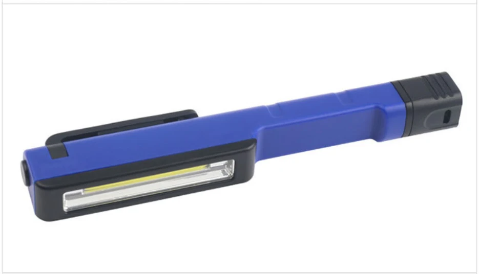 COB LED ضوء كليب على جيب ضوء التفتيش العمل ضوء مصباح يدوي مع المغناطيسي كبيرة للتخييم