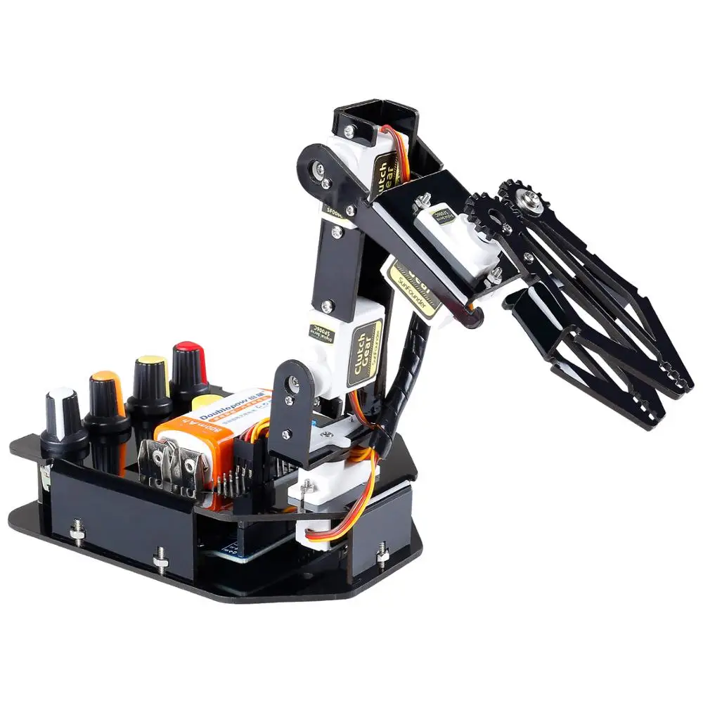 

SunFounder Electronic Diy Robotic Arm Kit 4-Axis Servo Control Rollarm with Wired Controller for Arduino Uno R3