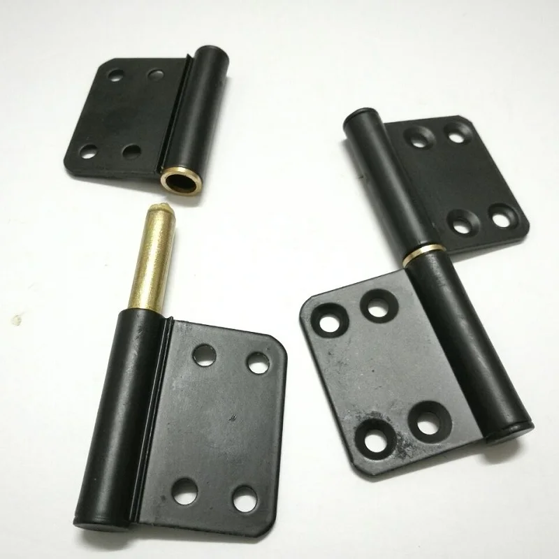 욕실 문 알루미늄 경첩 분리형 검정색 경첩 4 인치 2.0mm X 2