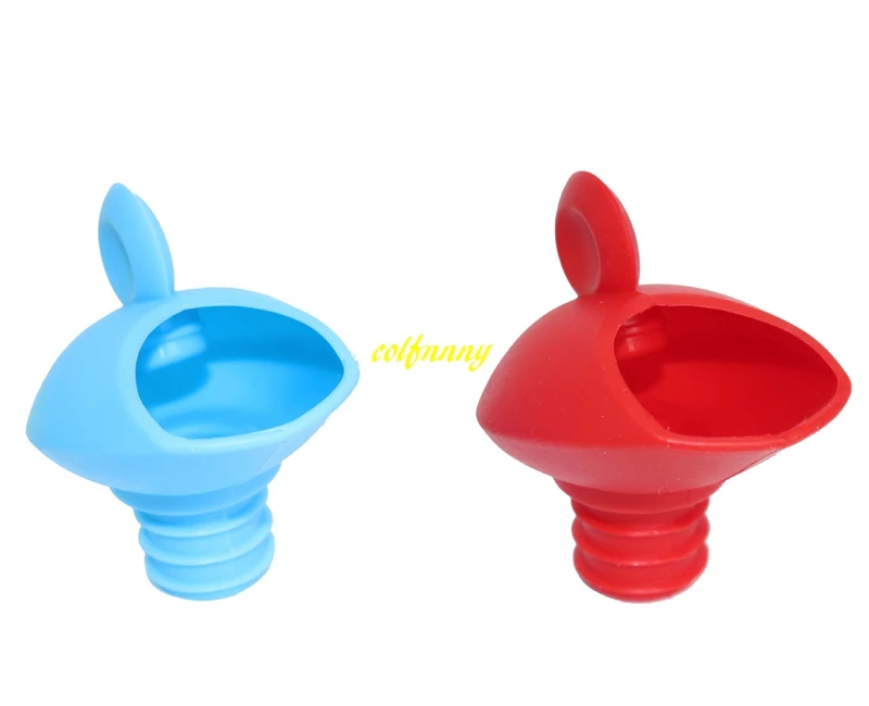 

100pcs/lot Mouse shape RED Wine Stopper Beverage Bottle Stoppers Silicone Wine Pourer Plug corck BAR tools