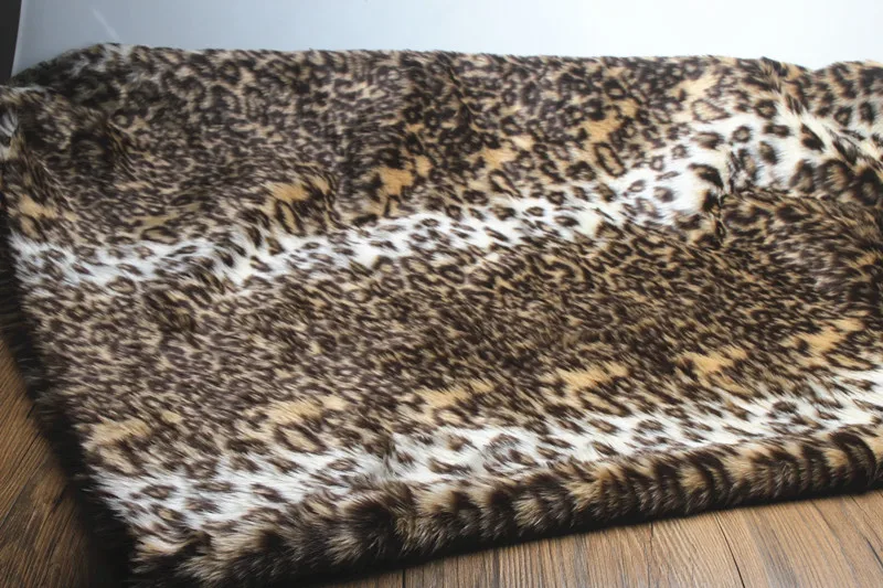 160*50 cm 2 centimetri a pelo lungo Jacquard Volpe imitazione faux fur tessuto, zebra di stampa jacquard fuax pelliccia peluche tessuto per patchwork