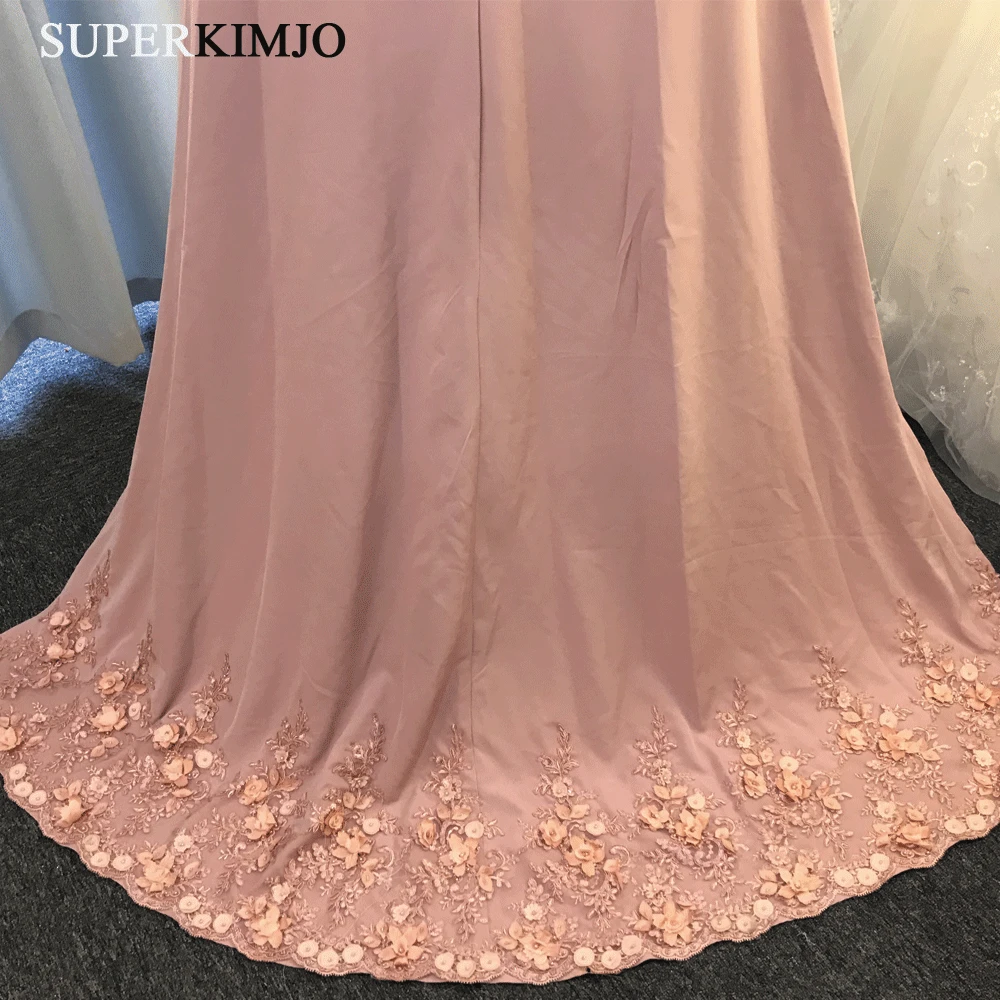 SuperKimJo-monos con apliques de encaje para mujer, traje musulmán Rosa polvoriento, pantalones para fiesta nocturna, Elegantes, 2022, 2023