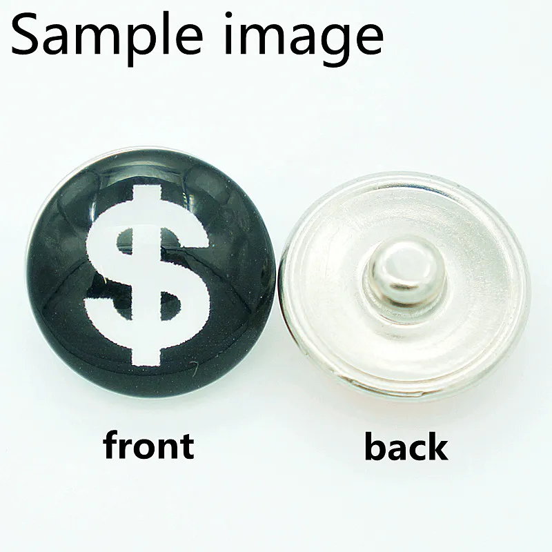 Love Heart Valentine\'s Day 18mm snap buttons 10pcs mixed round photo glass cabochon style for snap button jewelry