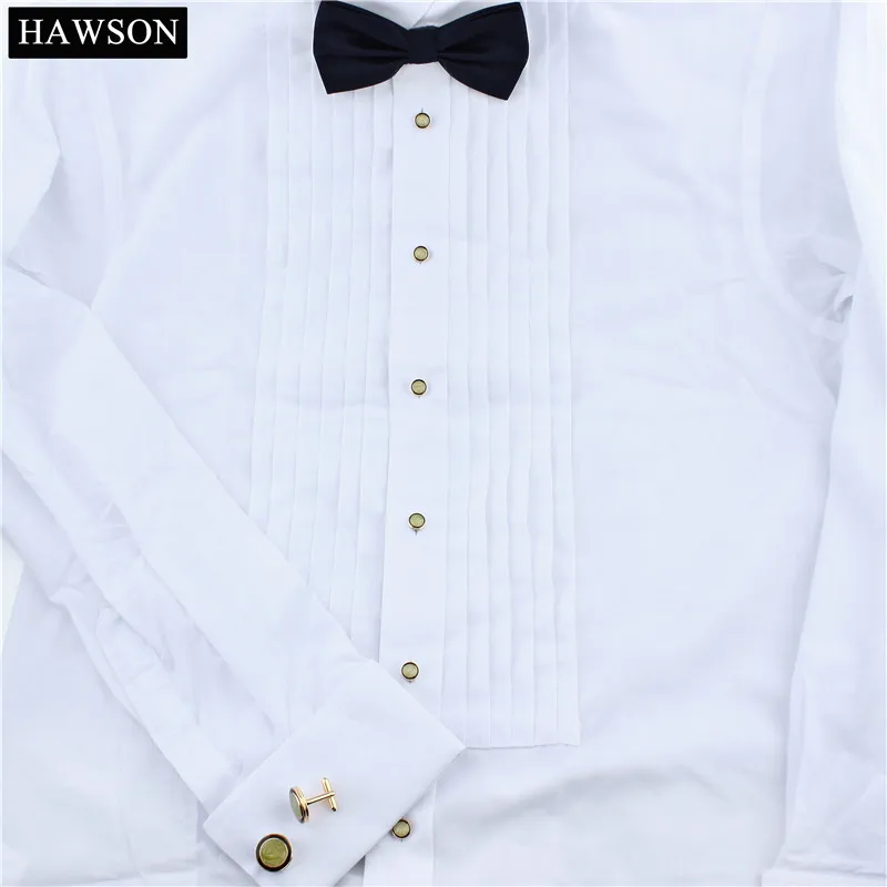 HAWSON Stone Cufflinks Sets Gold Color Cuff links and Studs for Mens Tuxedo Accessory Party Ceremony