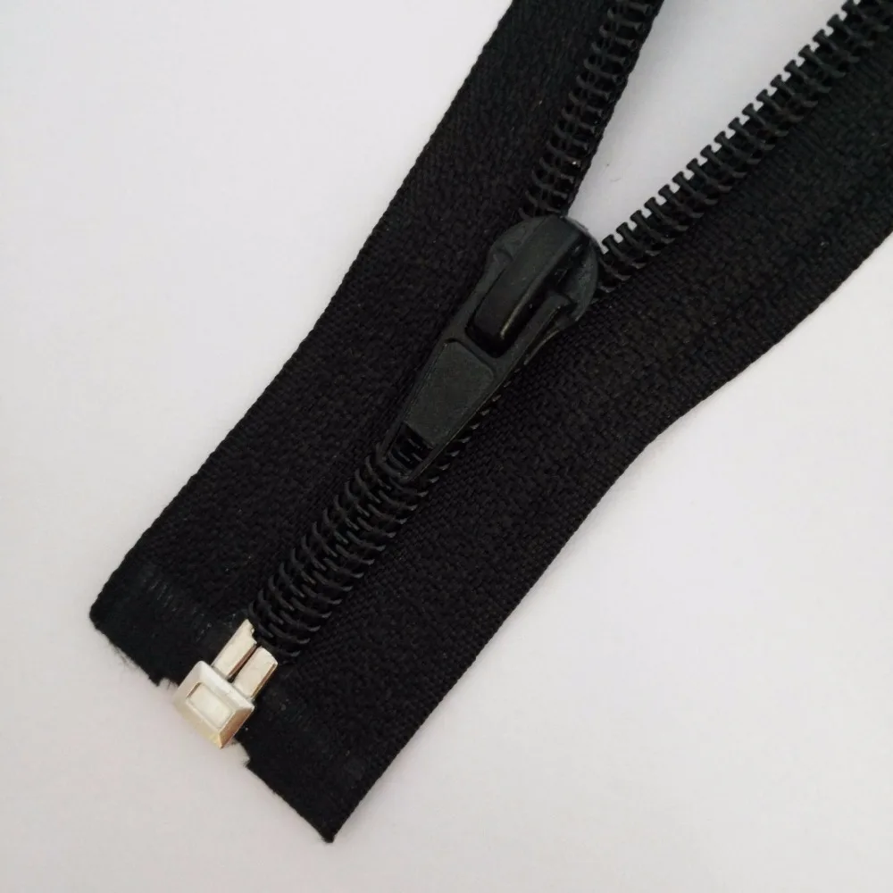 XUNZHE 5Pcs Black 30-180cm Zippers Open End Zipper Nylon Zipper for Sewing Garments Long coat Down Jacket DIY Sewing Accessories