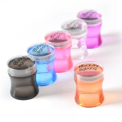 BeautyBigBang Nail Stamper Plastic Silicone Handle Jelly Nail Stamper Manicure Stamp Template Tools For Stamping Polish Printing