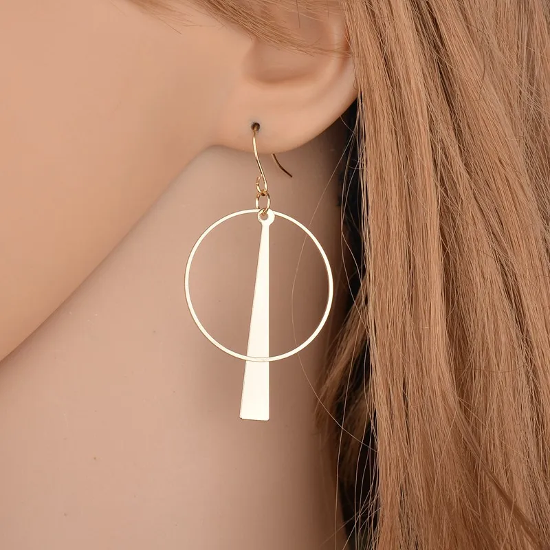 2018 New Fashion Pendant Drop Earrings For Women Jewelry Alloy Big Round Sequins Dangle Earrings Boucle D\'oreille Femme Pendante
