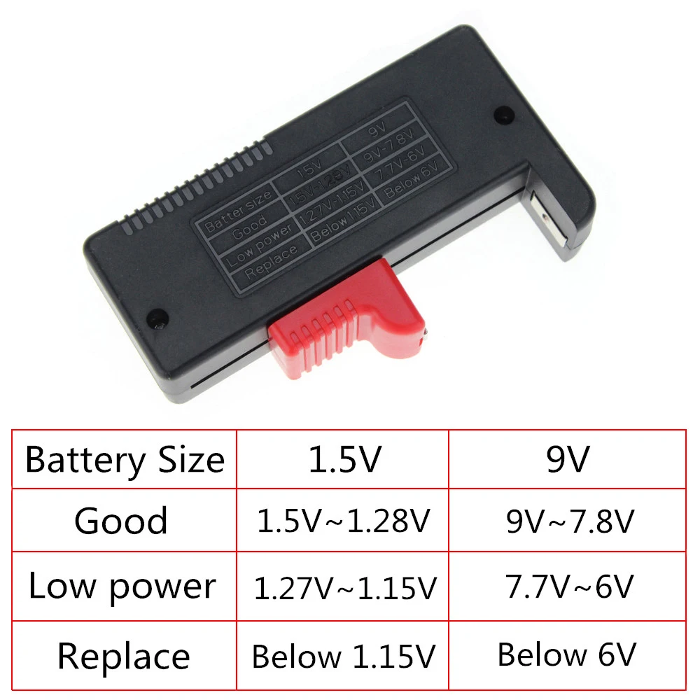 BT-168D Digital Battery Capacitance Diagnostic Tool Battery Tester LCD Display Check AAA AA Button Cell Universal Tester