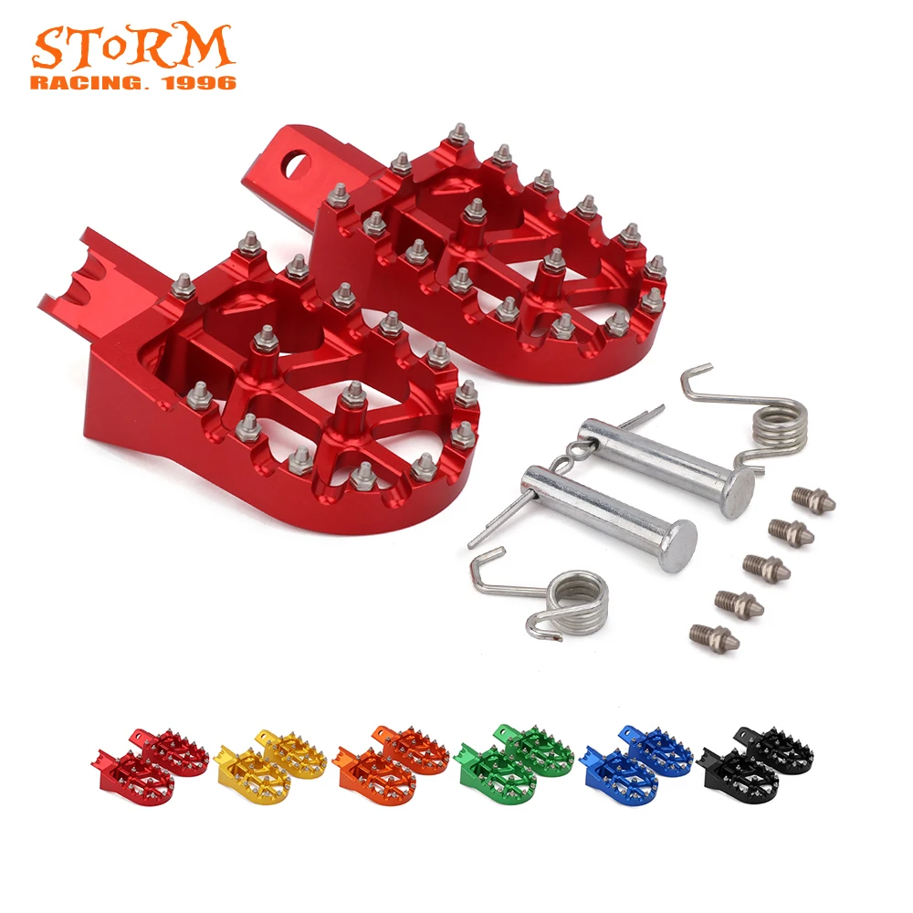 Motorcycle CNC Universal Foot Pegs Footpegs Pedals Rests For HONDA CRF XR 50 70 110 M2R SDG DHZ SSR KAYO Pit Bike