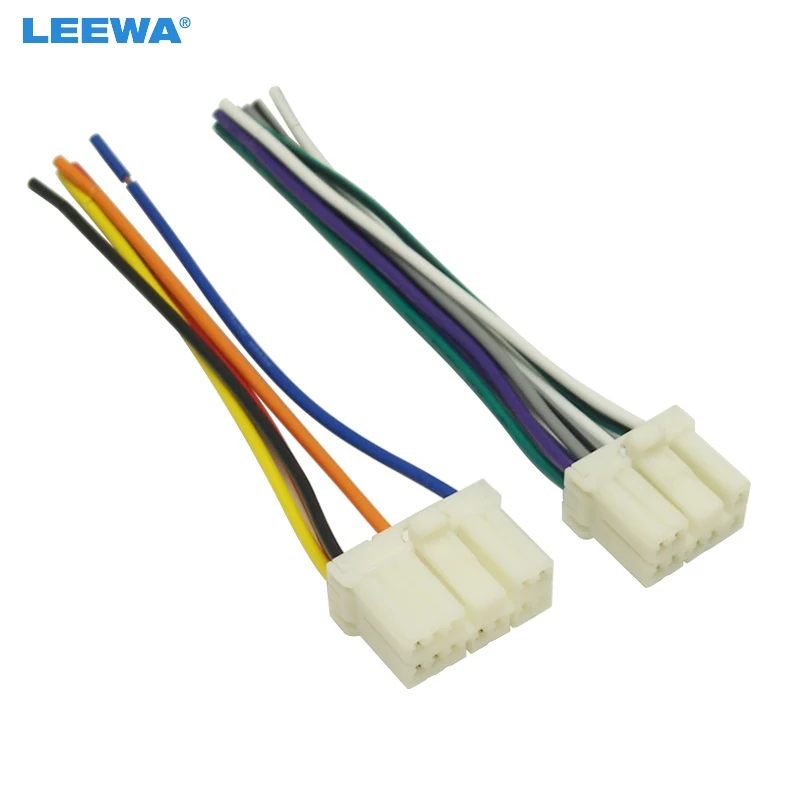 

LEEWA Car Radio Audio Wire Harness Aapter Male Plug for Geely Emgrand Primal Suzuki Stereo Speaker Cable #CA4213