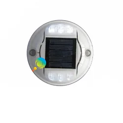 Luz de señal de muelle de cubierta de alta calidad, modo estable, energía solar, reflector de tachuelas de carretera LED azul para promoción