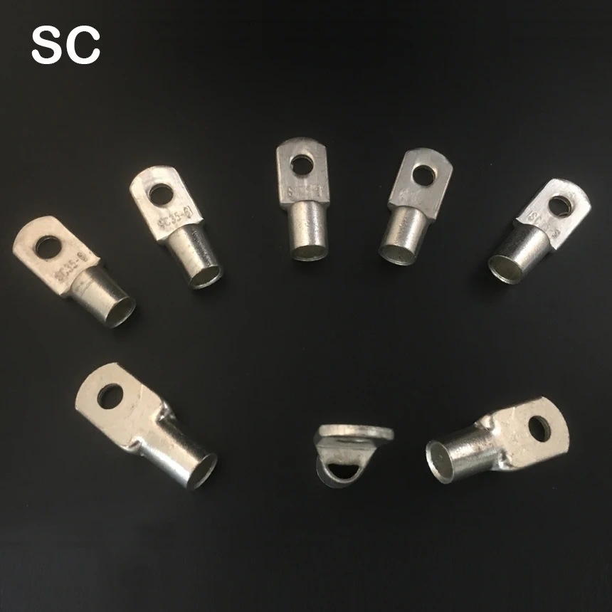 SC50-6 SC50-8 SC50-10 Tin Plated Copper 6mm 8mm 10mm Bolt Hole 50mm2 Cable Wire Cable Lug Battery Connector Crimp Terminal