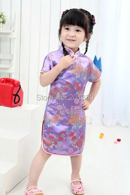 2019 Baby Girl NEW YEAR summer Dresses Kid Chinese Style chi-pao qipao cheongsam gift Clothes