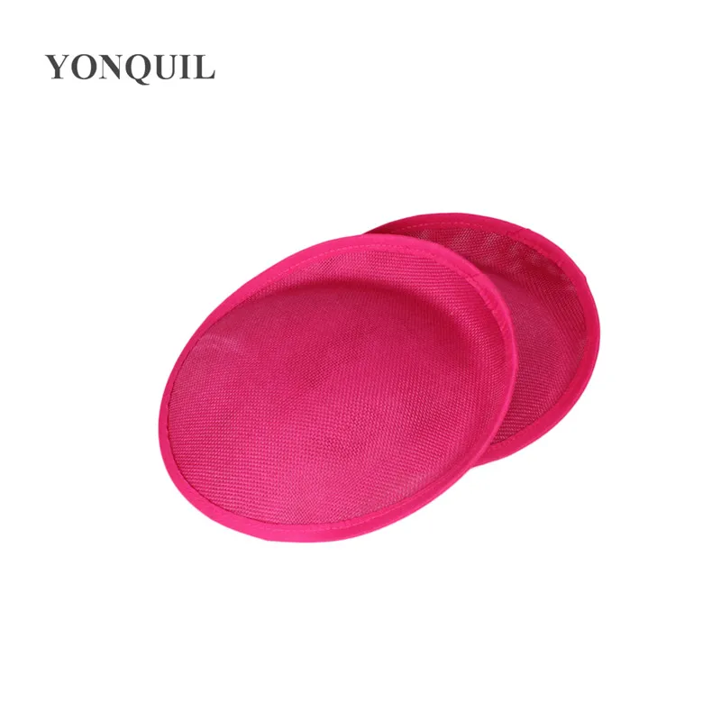 Hot Pink atau 15 warna 20CM Fascinator basis imitasi Sinamay Derby Fascinator topi basis wanita pesta pernikahan hiasan kepala