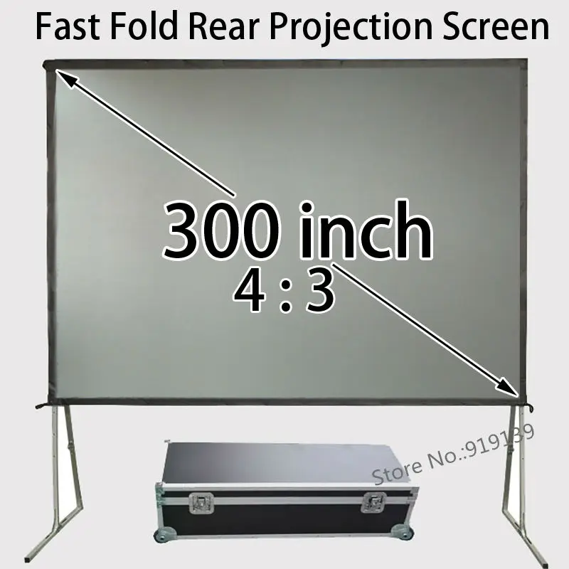 

240x180inch Viewing Space Rear Projection Screen Portable Case For Outdoor Big Conference Party Show