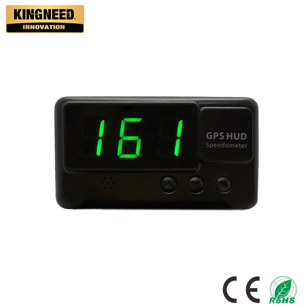 

KINGNEED C60 Universal Car GPS HUD Speedometer Head Up Display Digital Speed Overspeed Alarm Driving Time Single Total Mileage