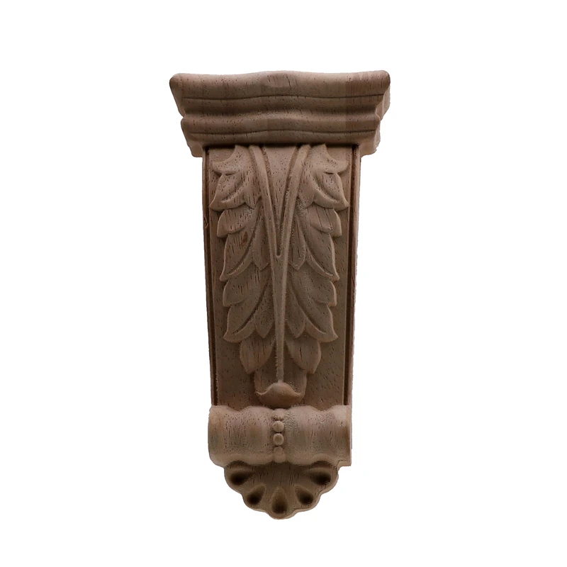European-style Applique Stigma Flower-style Architectural Decoration Maison Solid Wood Carved Beam Support Vintage Home Decor