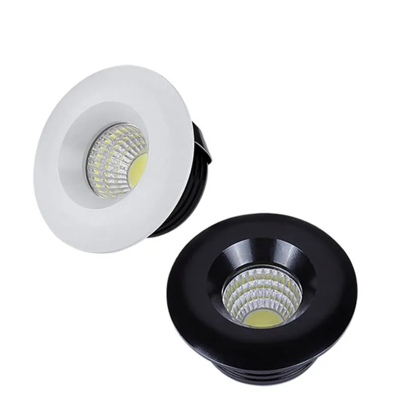 LED Spot Lamps Mini Downlights 3W 5W Dimmable Recessed Down Lights 110V 220V Cabinet Indoor Ceiling Display Jewelry Lighting