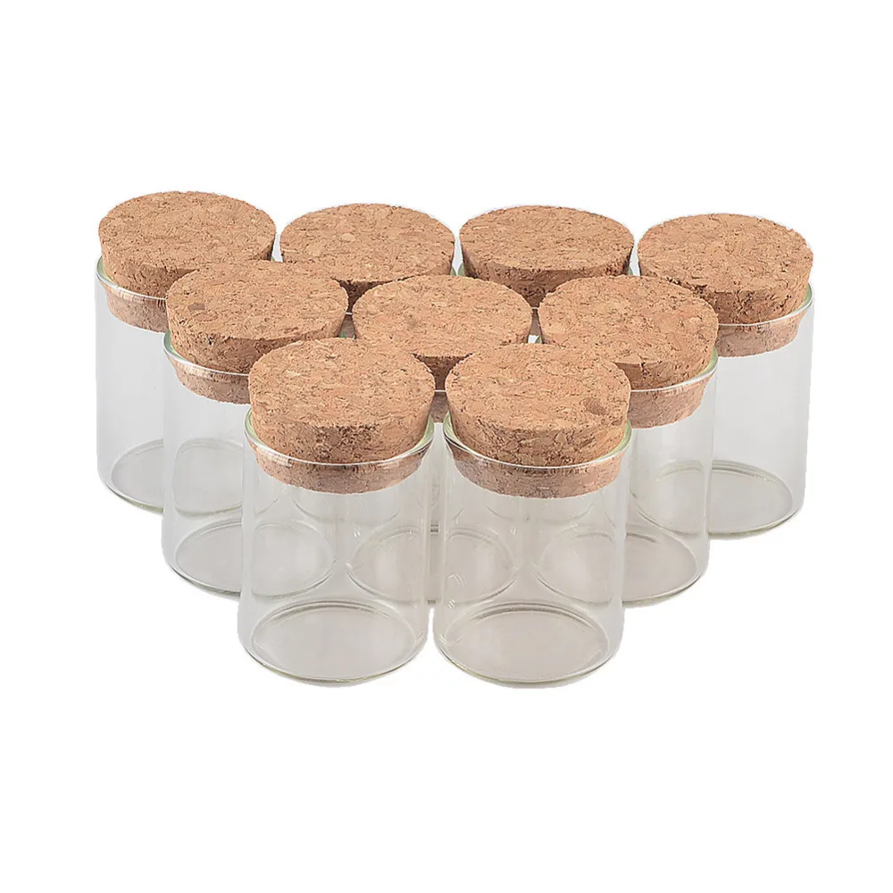 30*40mm 15ml Glass Vials Jars Test Tube With Cork Stopper Empty Glass Transparent Clear Bottles 100pcs/lot