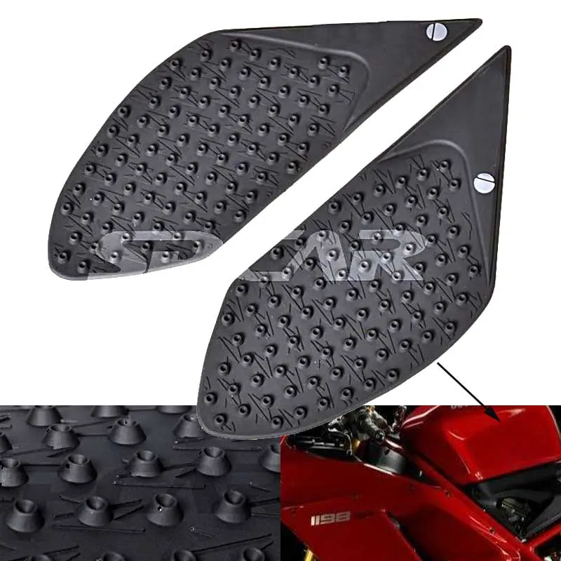 Adesivos de carro para ducati monster 1200s monstro 821 moto anti derrapante tanque almofada adesivo gás aderência no joelho tração lado 3m decalque