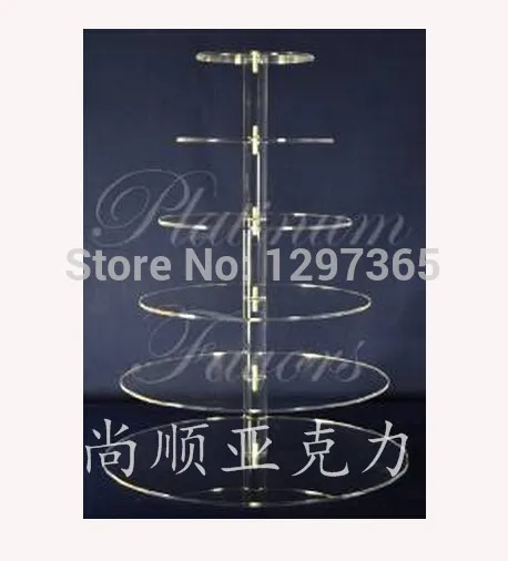 

2017 Wholesale food grade acrylic 6 layer cake stand party decoration