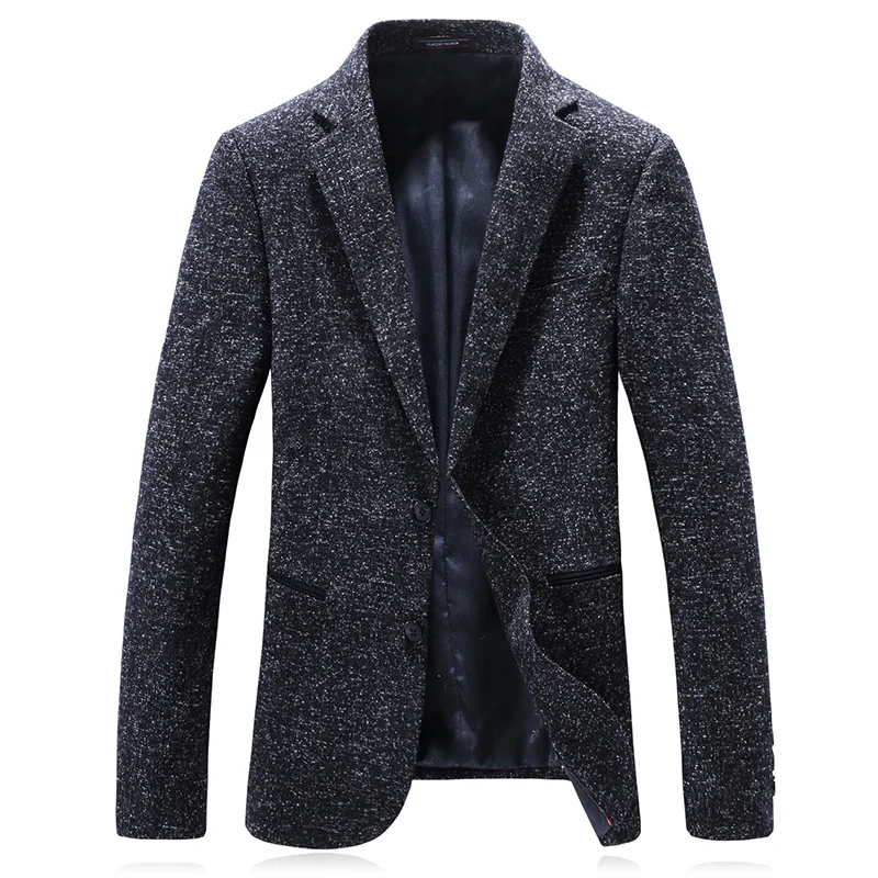 2018 autumn and winter men's casual fashion Single button Blazers men high quality wool wedding jackets coat Free shipping