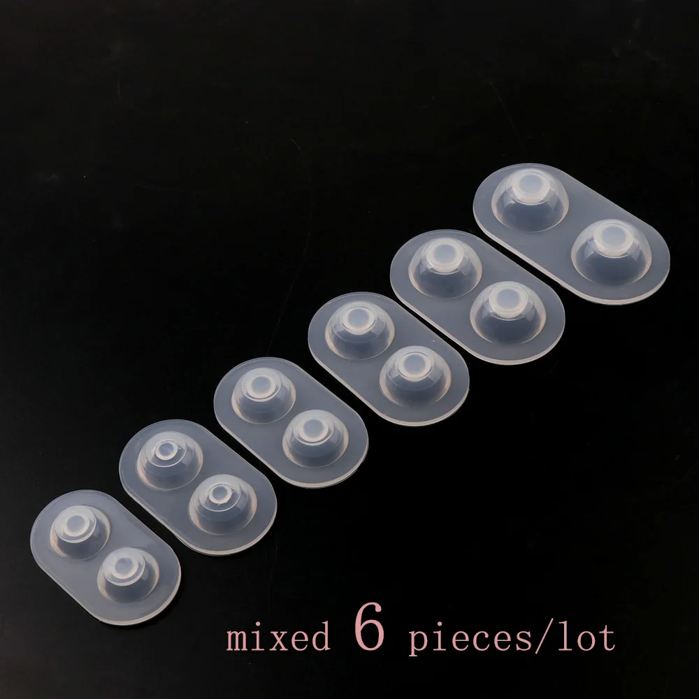 6Pcs/set Doll Eyes Pendant Mirror Crafts Cake Silicone Mold For Jewelry Charms Making Tool Crystal Diamond Epoxy Resin Moulds