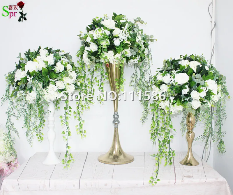 

SPR Decorative Table Runner Garland Centerpiece Arrangement Wedding Decoration Ball Artificial Flower Centerpieces