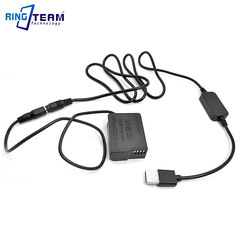 DMW DCC8 + 2x USB Cable Power Bank Fits for Panasonic DMC-FZ1000 FZ200 FZ300 G7 G6 G5 GH2 GH2K GH2S GX8 G80 G81 G85 Camera BLC12