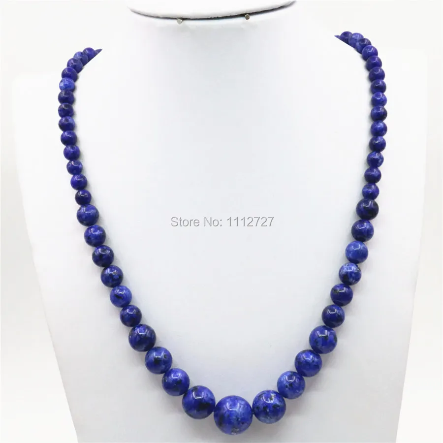 6-14mm Hot Sale Natural Ornaments Blue Epidote Beads Lucky Stones Tower Necklace Chain Women Gifts Fashion Jewelry Making Design