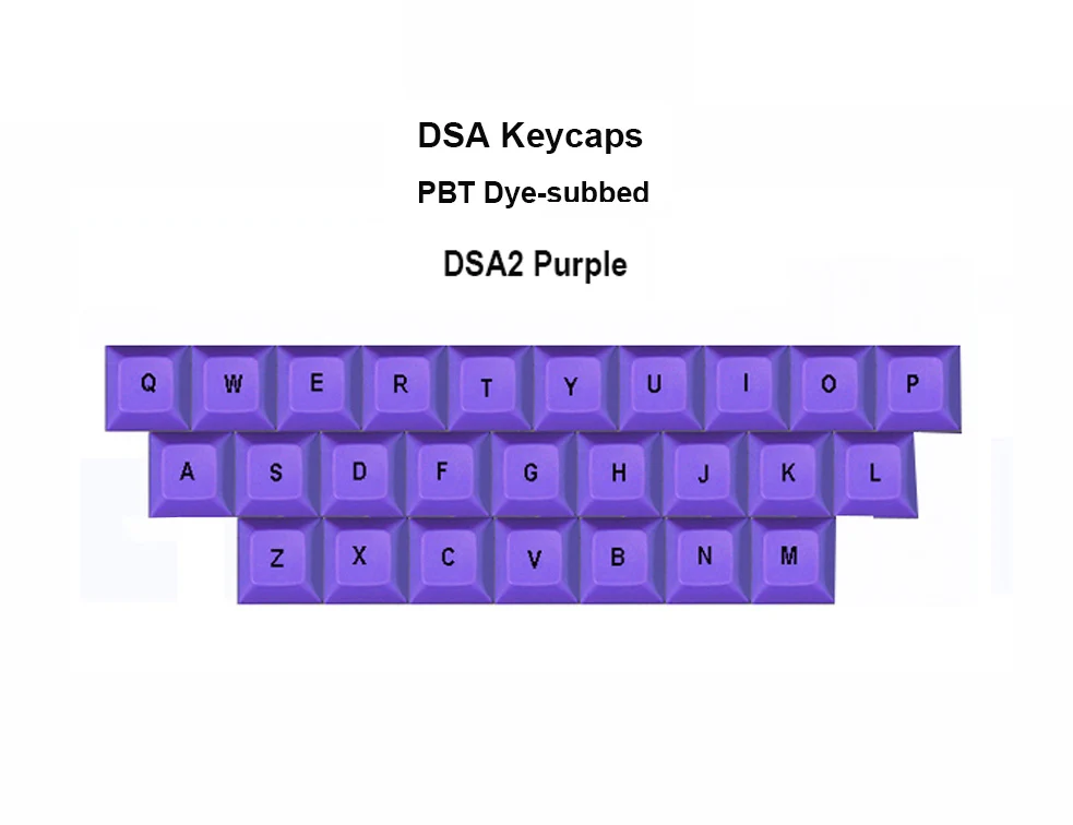 26-Key 1u DSA Keycaps PBT Material Dye-subbed Top Print for Cherry MX Switches on Mechanical Keyboards