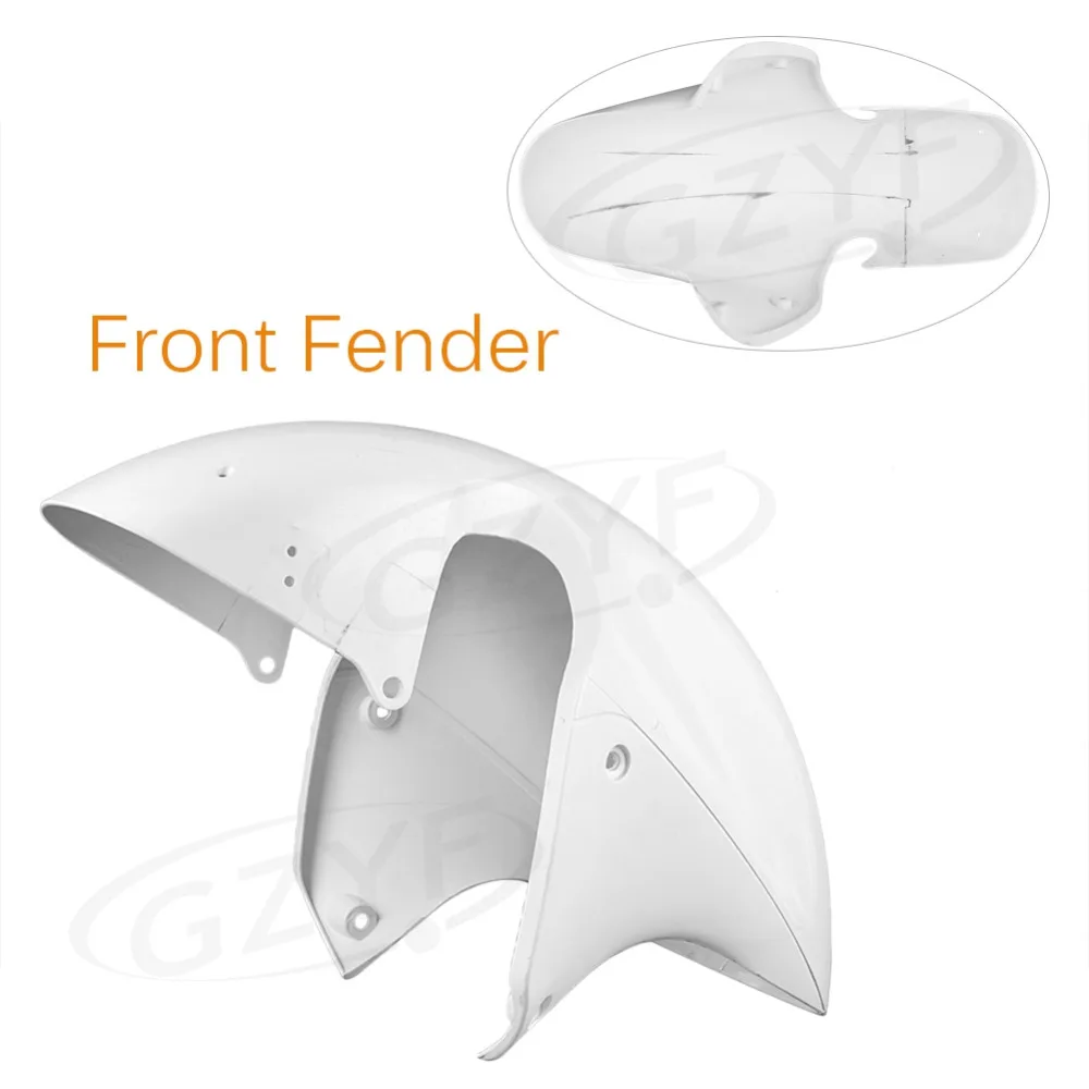 

Unpainted White Front Wheel Fender Mudguard Splash Extension Extender Fairing Cover For SUZUKI HAYABUSA GSX1300R 1999-2007