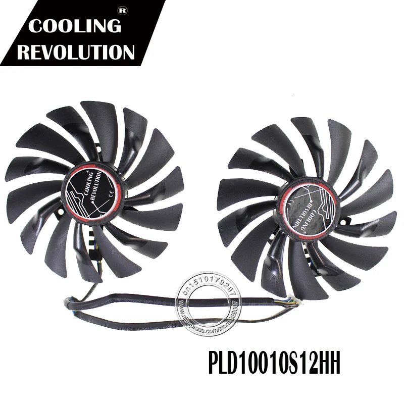 Free Shipping NEW 2pcs/lot PLD10010S12HH 4PIN 94mm DC12V 0.4A for MSI GTX960 GTX950 R9 380 390/390X GAMING Graphics card fan