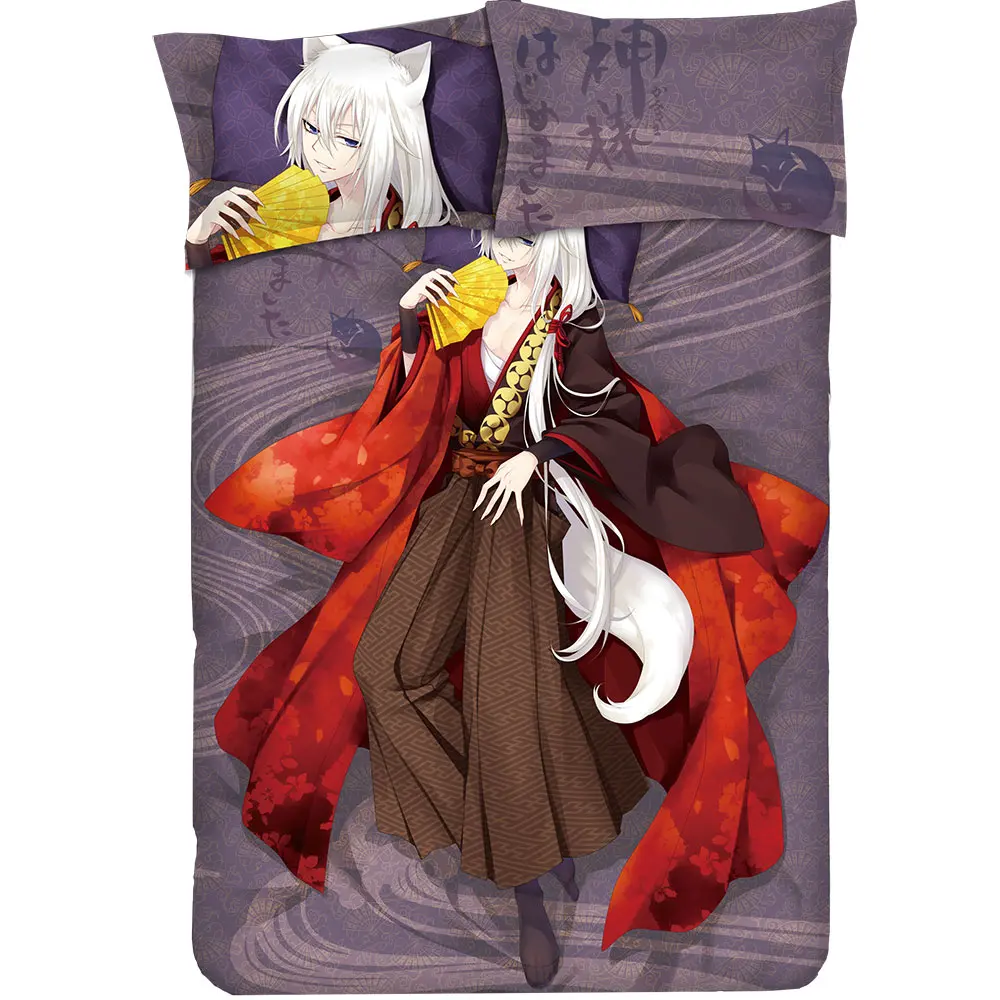 Kamisama Love Tomoe Bedding Set, Anime Bed Sheet, Quilt Cover, 4Pcs