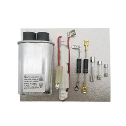 Mica Sheets + High Voltage Capacitor + High Voltage Diode + Fuse 8pcs-Set for Midea Galanz Standard Microwave Oven Repair Parts