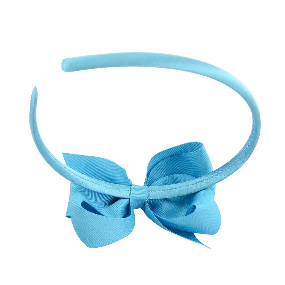 6Pack Hair Bows Plastic Hair Headband Grosgrain Ribbon Headbands Hair Hoops Hair Accessories for Baby Girls Kid