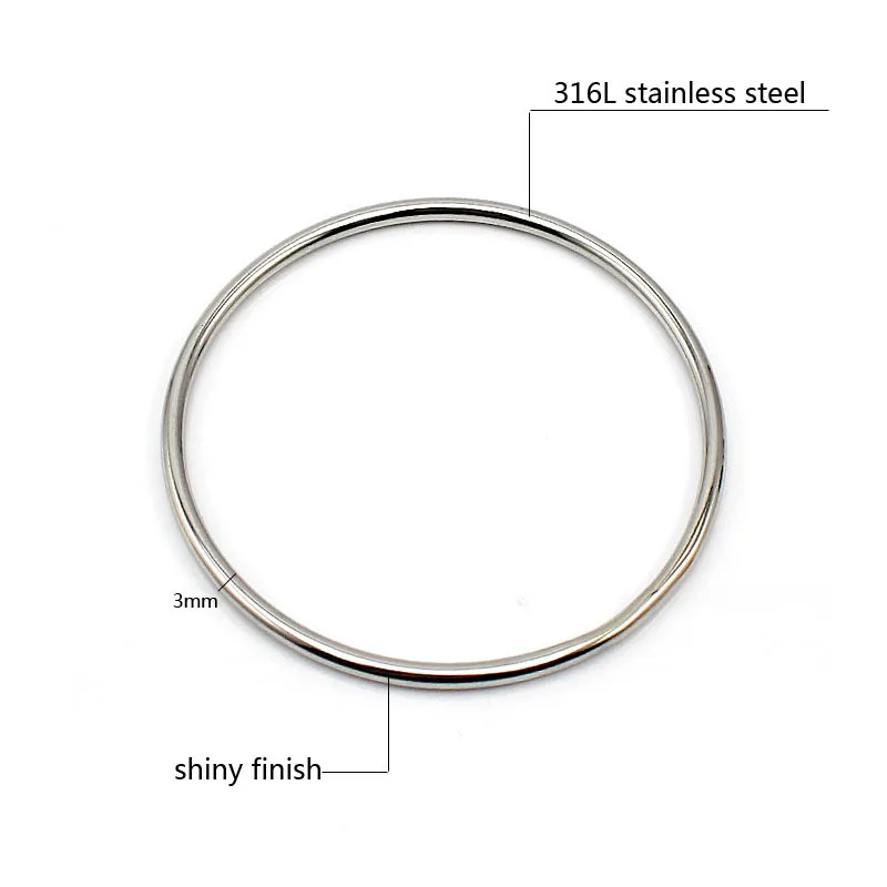 Jewelry Metal Silver Color Thin Bangles Bracelets for Women Simple Classic Round Diametre 60mm 65mm 70mm Bangles Ladies Design