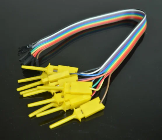 5 Set/Lot 10pcs in 1 Analyzer Test Clips High Efficiency Logic Analyzer Cable Gripper Probe Test Hook Kit Set Dupont Cable