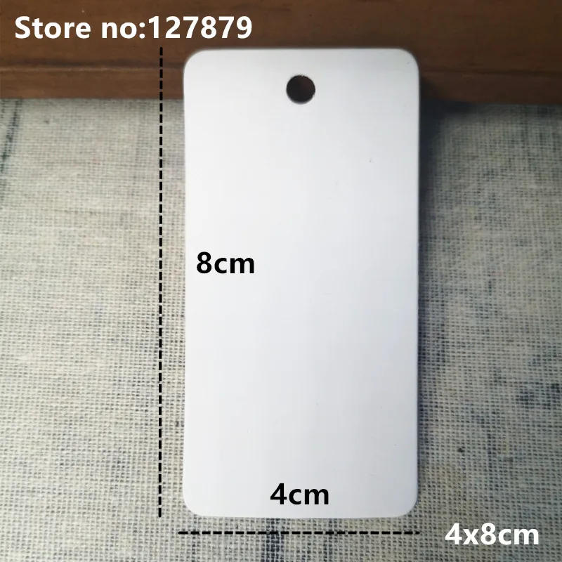 100PCS Multi Sizes Kraft Paper Labels DIY Crafts Packaging Blank Hang Tag Gift Wedding/Birthday Party Candy Boxes Price Tags view 5