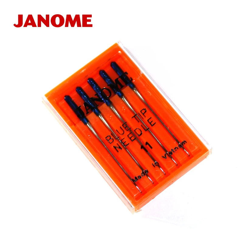 5Pcs/bag Domestic Sewing Needles Blue Tip Needls Household Sewing Machine Parts Prevent Needle Jumping JANOME brand