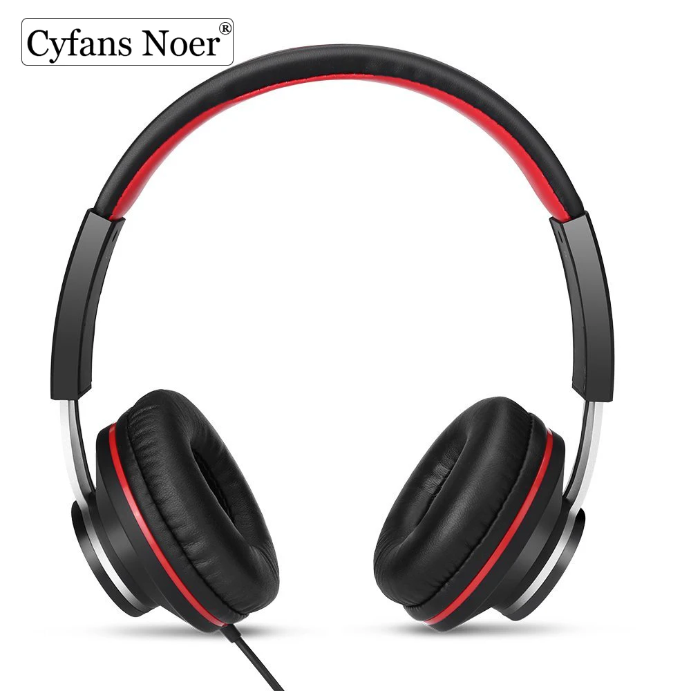 

Cyfans Noer 3.5mm Wired Adjustable Headband Stereo Bass Over Ear Gaming Headphones with Mic Noise Isolation