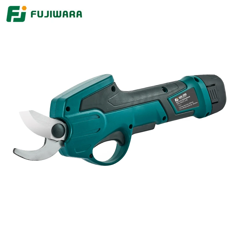 FUJIWARA Electric Pruning Scissors Pruning Shears 7.2V Lithium Battery 0-25mm Garden Pruner 160-200mm Retractable Extension Rod