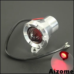 Polish / Black Motorcycle Glass Lens LED Tail Light Taillight For Harley Honda Scrambler Cafe Racer Brake Stop Lamp Rear Light