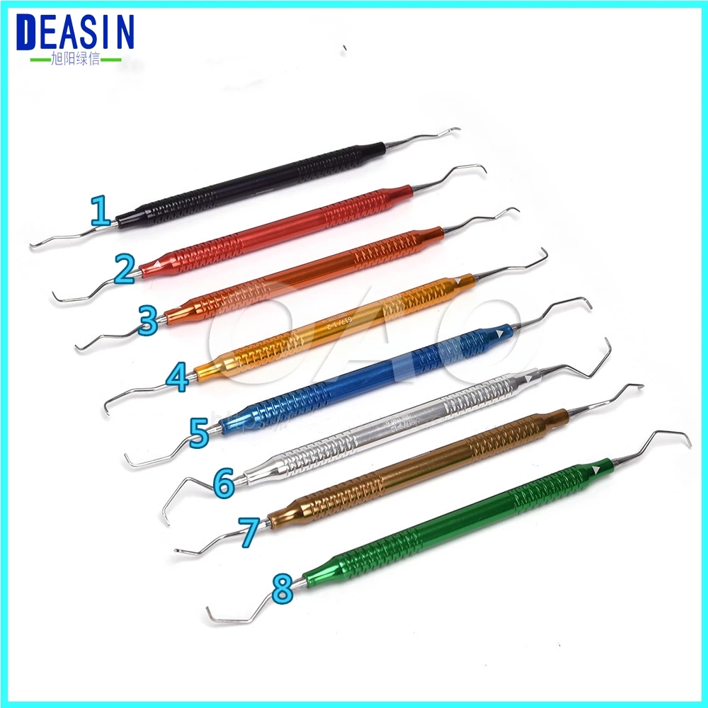 

1 pcs Periodontal cleaning treatment Subgingival supragingular rainbow scraper Aluminum alloy handle