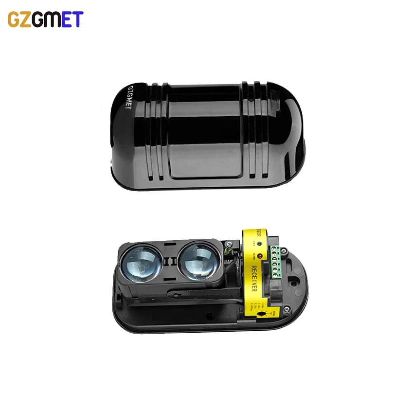 GZGMET IP55 Watreproof  Wired 100M Alarm System Dual Beam IR SENSOR Bulgar Photoelectric Infrared Beam Detector