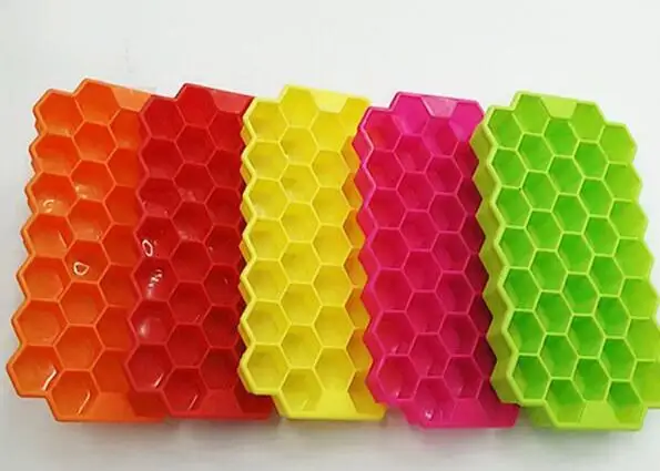 SILICONE HONEYCOMB ICE CREAM MAKER HONEYCOMB ICE CUBE TRAY 37 CAVITY ICE MAKER FORM DIY KITCHEN TOOLS