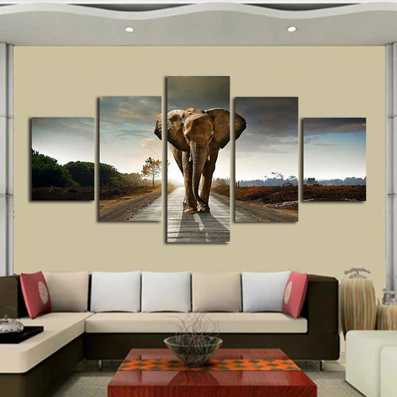 

Modern Animal Picture Elephant Decor Art Canvas Painting Animal Wall Giclee Print Artwork for Home Office Wall Decor Dropship