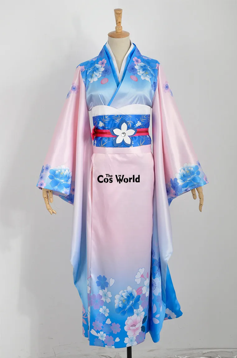 Fate Zero stay night Saber Arturia Pendragon Kimono Yukata Outfit Anime Customize Cosplay Costumes