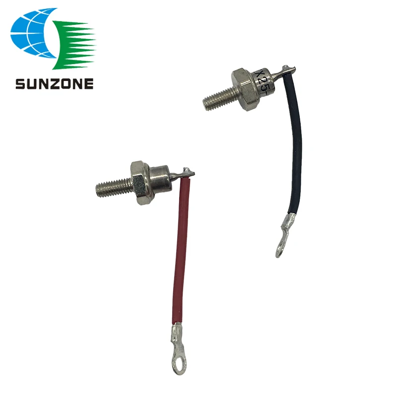 2PCS Diode 25A Male and Female Diode For Generator Rectifier Diode ZX25-12 25A With Wires Rectifier Bolt Diode Rectifier